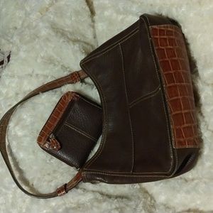Vintage Liz Claiborne brown purse & wallet